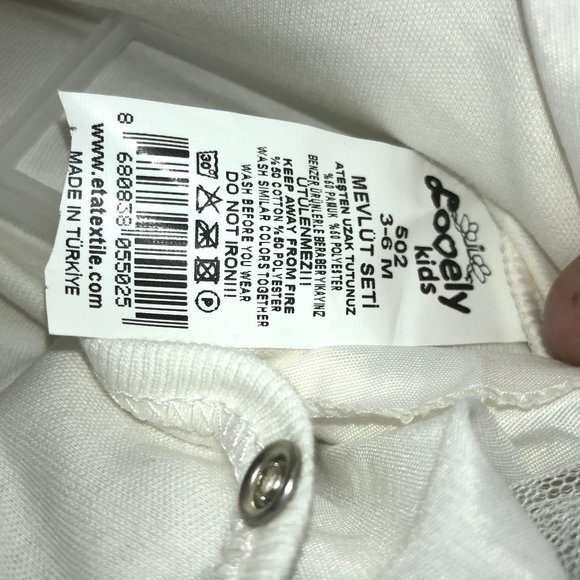 3-6 MONTHS BAPTISM/CHRISTENING BABY DRESS SET - Picture 8 of 8